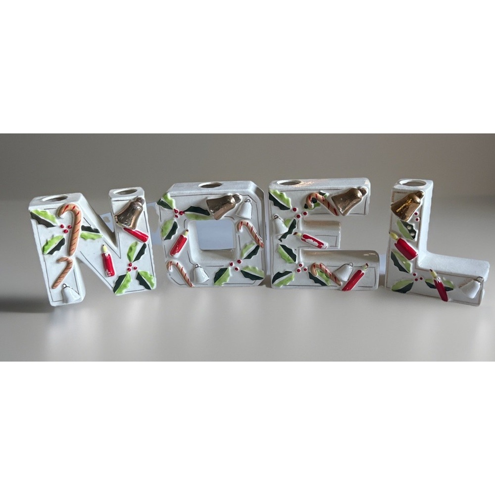 Vintage Tilso NOEL Candle Holders Complete Set of 4